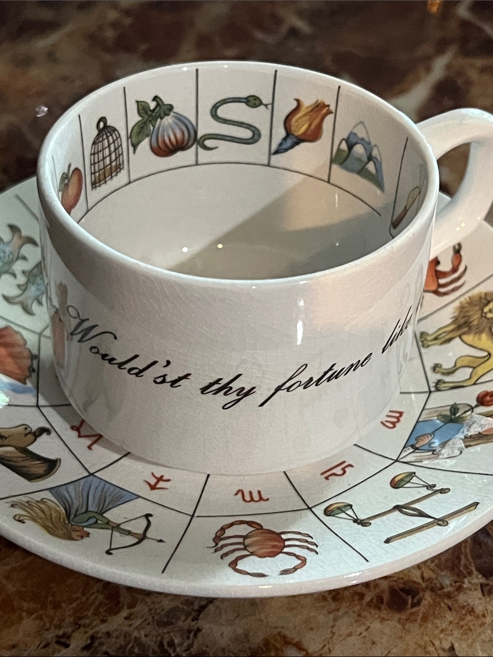 Vintage THE TALTOS Fortune Telling Tea Cup w/saucer - Picture 6 of 12